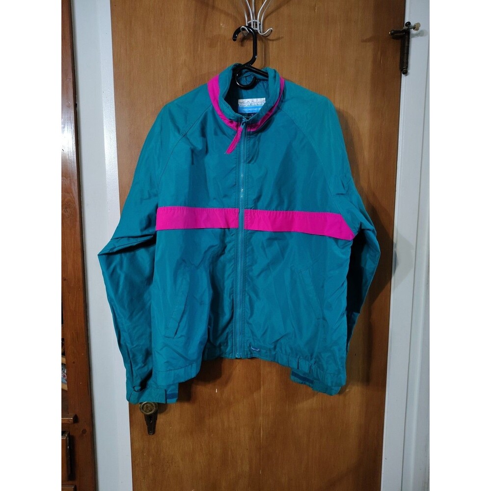 Vintage 90s High Seas Foul Weather Gear Boating Coat Color block Fishing Size XL